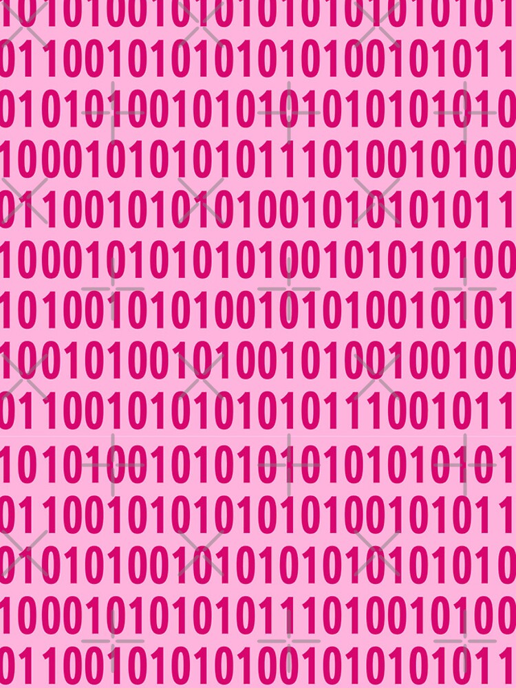 Thumbnail 4 of 4, iPhone Case, pink binary code pattern designed and sold by AurelsPrints.