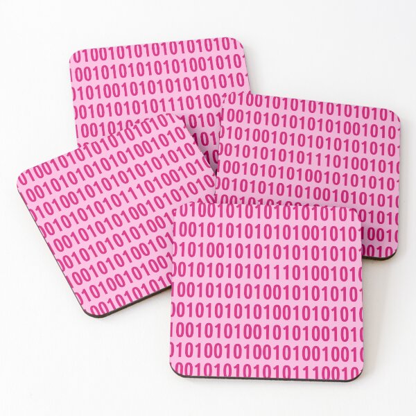 Item preview, pink binary code pattern designed and sold by AurelsPrints.