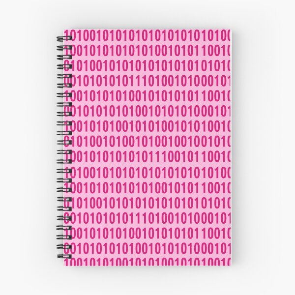 Item preview, pink binary code pattern designed and sold by AurelsPrints.