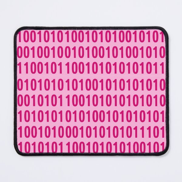 Artikelvorschau, rosa Binärcode-Muster entworfen und verkauft von AurelsPrints.