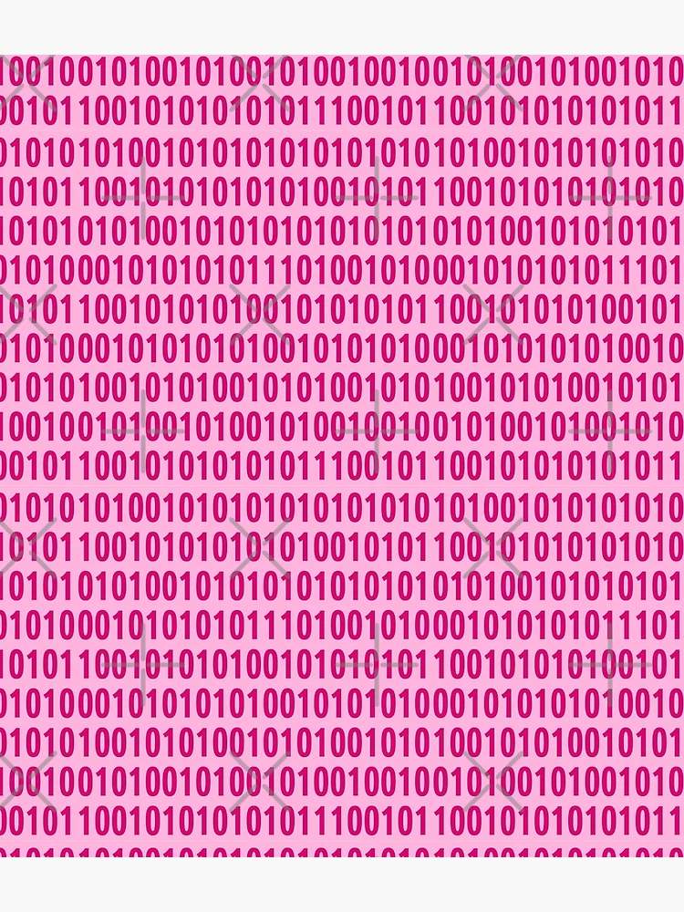 Thumbnail 3 of 3, Backpack, pink binary code pattern designed and sold by AurelsPrints.