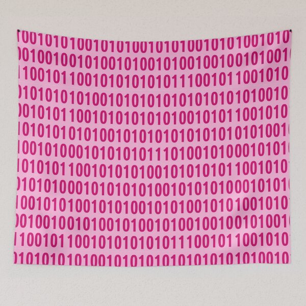 Item preview, pink binary code pattern designed and sold by AurelsPrints.