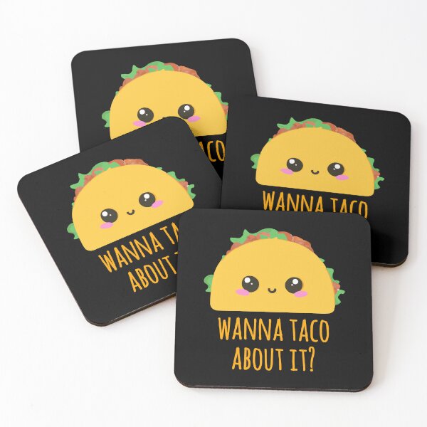 Item preview, Wanna Taco About It Cute Taco Kawaii Art designed and sold by narekmug.