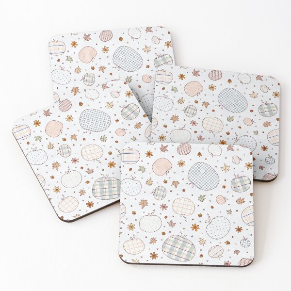 Item preview, autumn pumpkins and botanicals pale blue designed and sold by ofbutterflies.