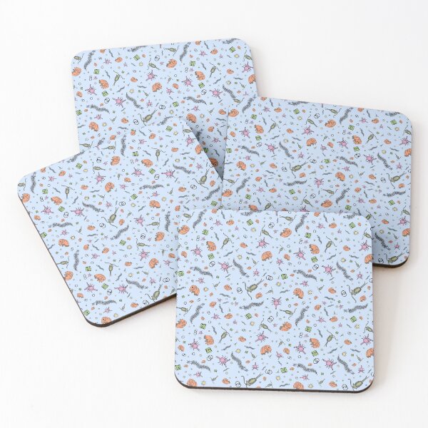 Item preview, Microscopic Animals in Blue designed and sold by Nemki.