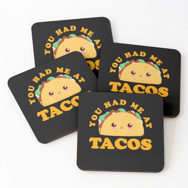 Item preview, You Had Me At Tacos Funny Taco Design Cute Kawaii Art designed and sold by narekmug.
