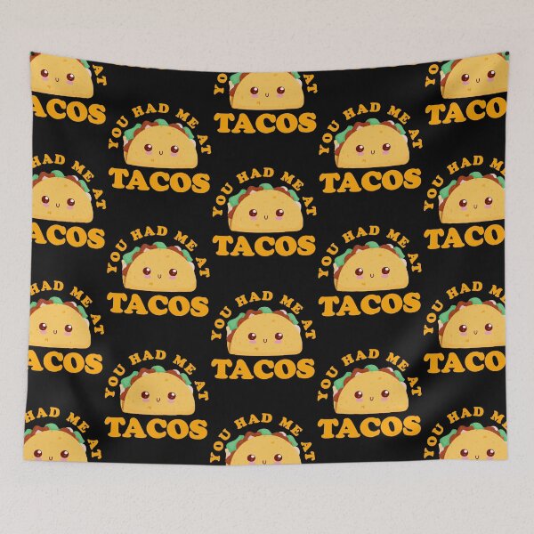 Item preview, You Had Me At Tacos Funny Taco Design Cute Kawaii Art designed and sold by narekmug.