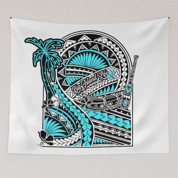 Item preview, Vintage Big Island Hawaiian Touch Of Teal Tattoo  designed and sold by sunnthreads.