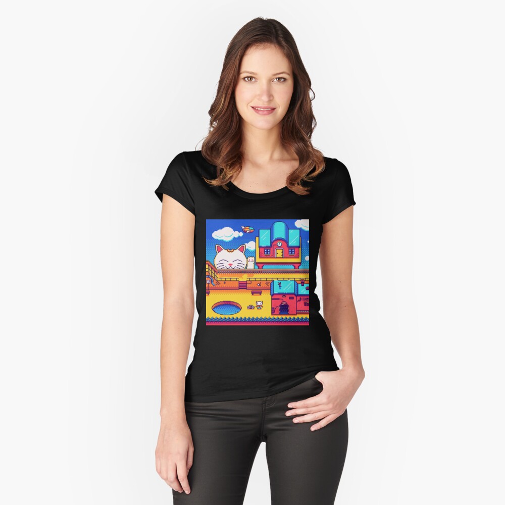 Item preview, Fitted Scoop T-Shirt designed and sold by djspacegr.