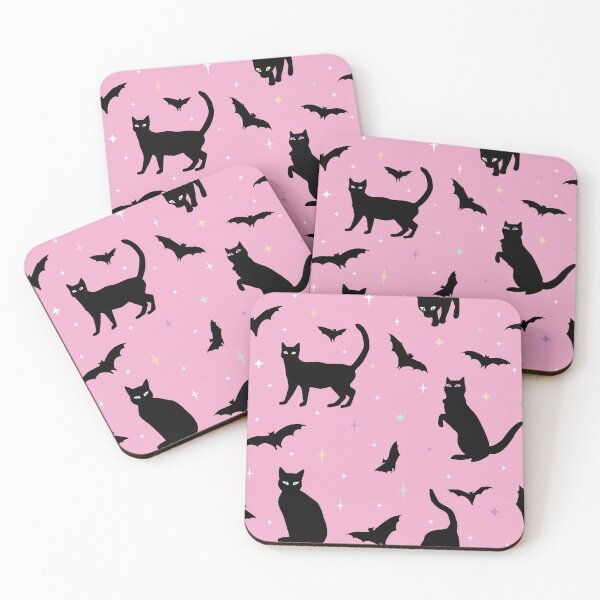Item preview, Bats and Cats - Pastel Pink designed and sold by Ember Custer.