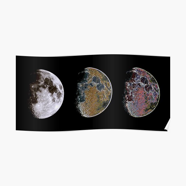 3 Phases of The Moon Poster