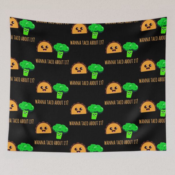 Item preview, Wanna Taco About It? Cute Taco Angry Broccoli Art designed and sold by narekmug.