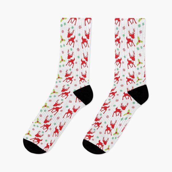 Item preview, Red Reindeer Pattern on White Background designed and sold by PirateAvocado.