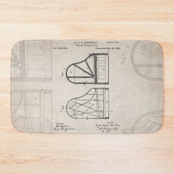 Item preview, Steinway Grand Piano Patent - Piano Player Art - Antique designed and sold by patentpress.