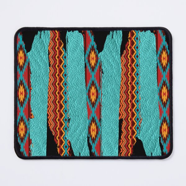 Item preview, Western Tribal Pattern In Blues And Brown designed and sold by handsoftime2020.