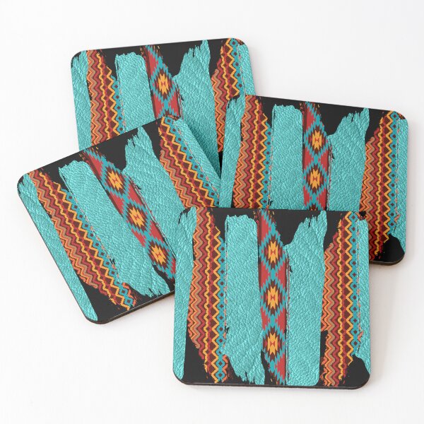 Item preview, Western Tribal Pattern In Blues And Brown designed and sold by handsoftime2020.