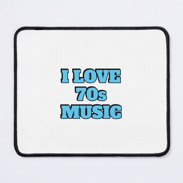 Item preview, I love 70s music purple retro nostalgia blue text designed and sold by Inspirationmotivation.