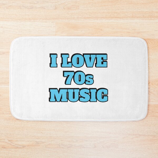 Item preview, I love 70s music purple retro nostalgia blue text designed and sold by Inspirationmotivation.