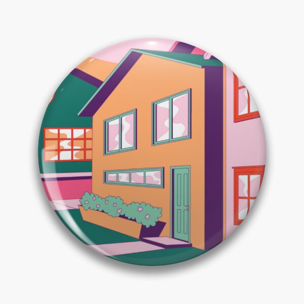 Item preview, Neighborhood facade buildings retro illustration  designed and sold by Aysa Galaxy.