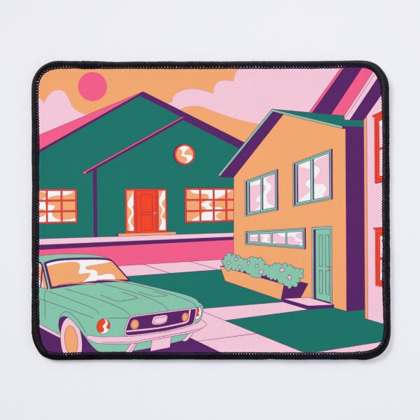 Item preview, Neighborhood facade buildings retro illustration  designed and sold by Aysa Galaxy.