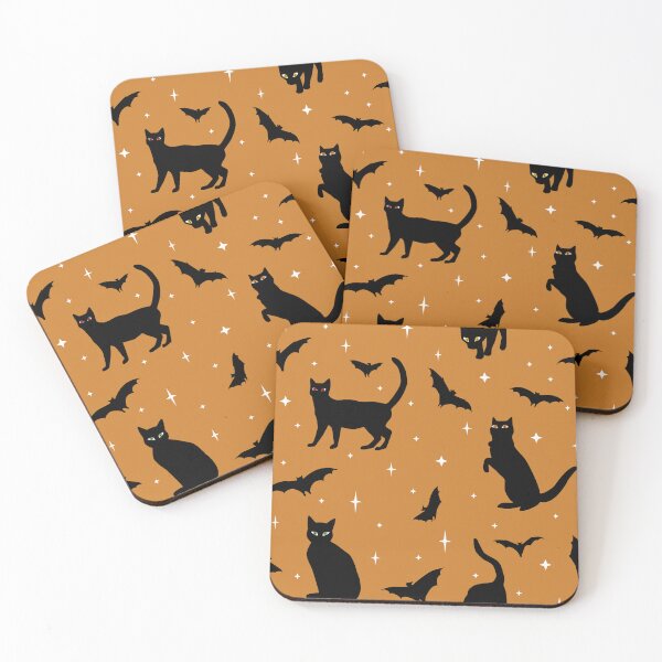 Item preview, Bats and Cats - Bright Orange designed and sold by Ember Custer.