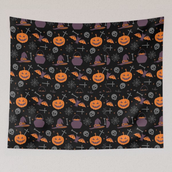 Item preview, halloween patterns scary face Motivation Scriptures designed and sold by DesignisMine.