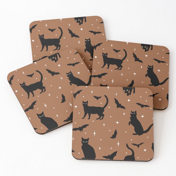 Item preview, Bats and Cats - Autumn Orange designed and sold by Ember Custer.