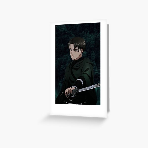 Levi Ackerman Survey Corps Attack On Titan Anime Greeting Card For Sale By Real1one Redbubble 6287