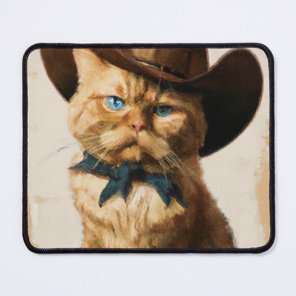 Item preview, Oil Painting of An Old Cat In A Cowboy Hat 2 designed and sold by DonutShirts.