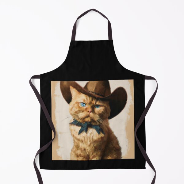 Artikelvorschau, Ölgemälde einer alten Katze mit Cowboyhut 2 entworfen und verkauft von DonutShirts.