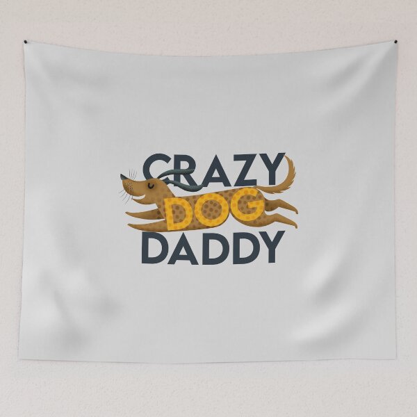Item preview, Crazy Dog Daddy-with yellow bold text dachshund  designed and sold by Giddygoatthe3rd.