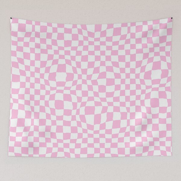 Artikelvorschau, Verzogenes rosa Checker-Muster entworfen und verkauft von Julie Erin Designs.