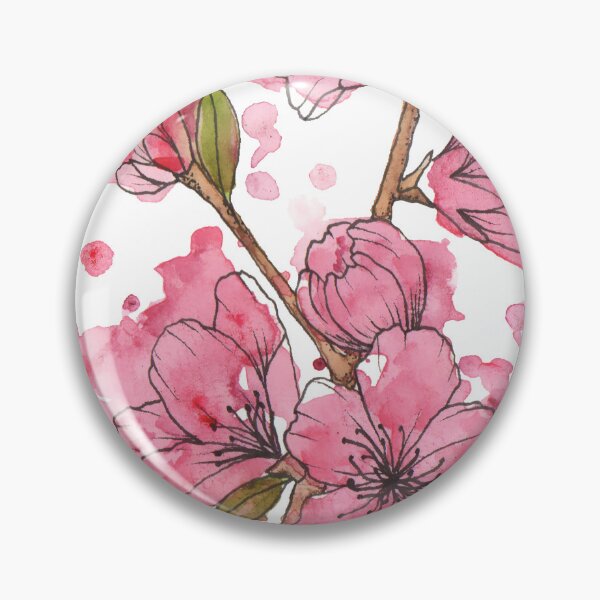 Item preview, Cherry Blossoms, Watercolor and Ink designed and sold by InBloomInk.
