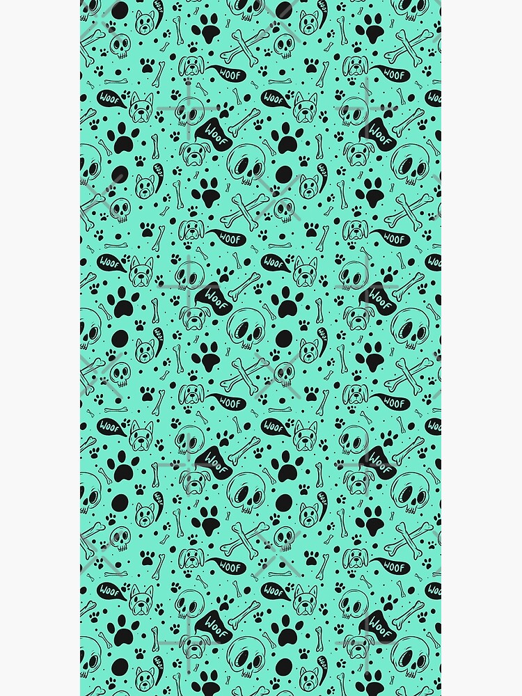 Goth mint puppy pattern by jess1586