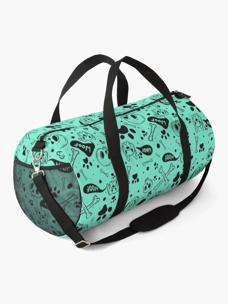 Alternate view of Goth mint puppy pattern Duffle Bag