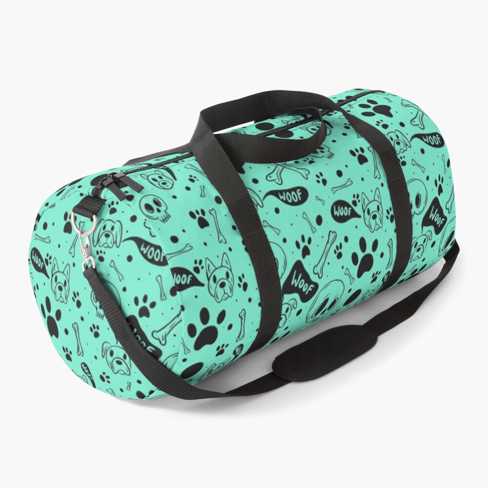 Goth mint puppy pattern Duffle Bag