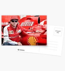 Kimi Raikkonen Ferrari F1 Driver Postcards