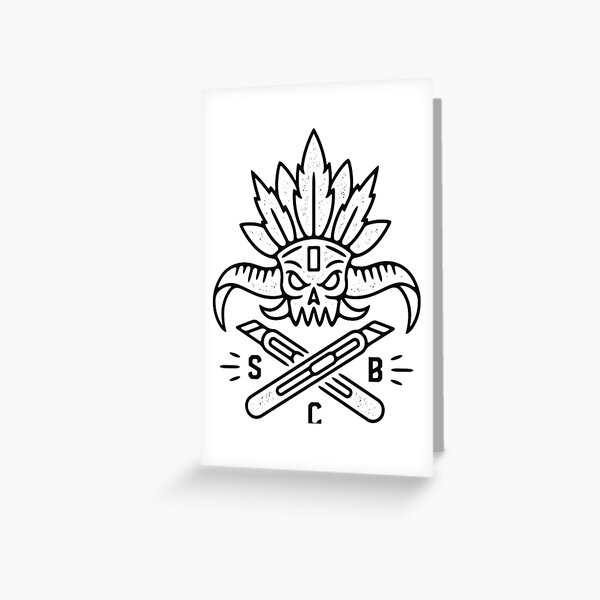 "Steel Barrel Cosplay Logo" Greeting Card for Sale by CryptidCoven