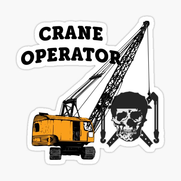 Sticker line cut Crane Hook. suitable for building symbol. simple