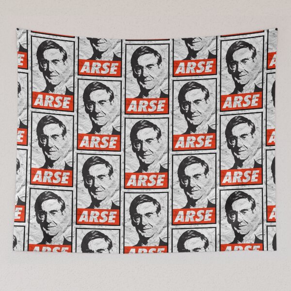 Item preview, Rees-Mogg Arse (Black Worn Look) designed and sold by politicalamity.