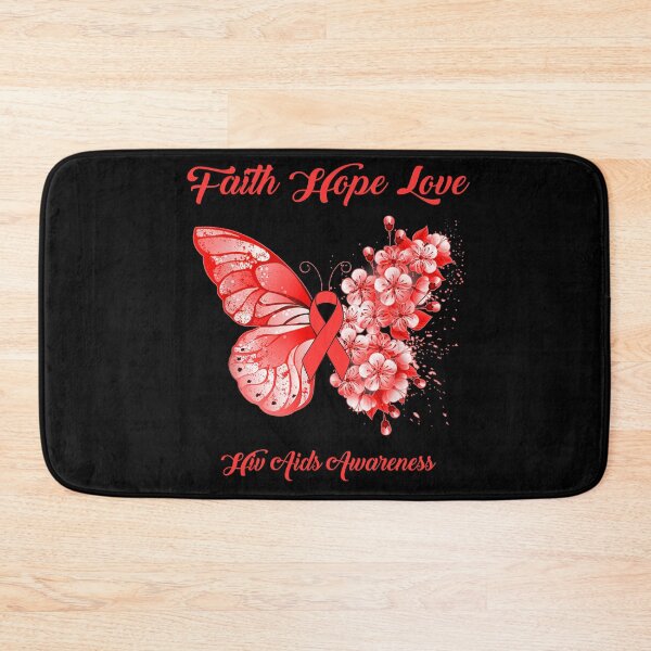 Item preview, Faith Hope Love Hiv Aids Awareness Butterfly Ribbon Gifts designed and sold by Adropine.