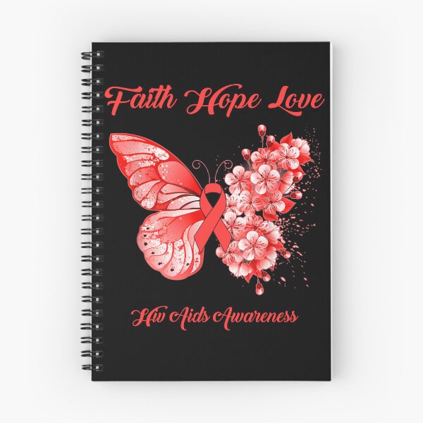 Item preview, Faith Hope Love Hiv Aids Awareness Butterfly Ribbon Gifts designed and sold by Adropine.
