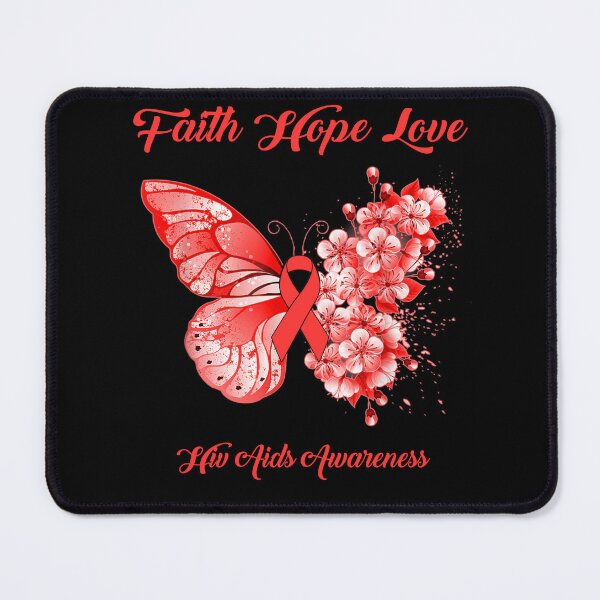Item preview, Faith Hope Love Hiv Aids Awareness Butterfly Ribbon Gifts designed and sold by Adropine.