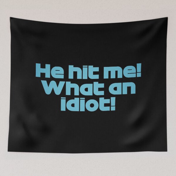 Item preview, ALO. He Hit Me! What an Idiot! - Best Team Radio Belgium GP 2022 (Original - Black BG) designed and sold by FilipeFerreira.