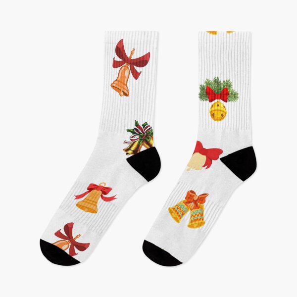 Item preview, Colorful Golden Christmas Bells and Red Ribbons designed and sold by silviaol.