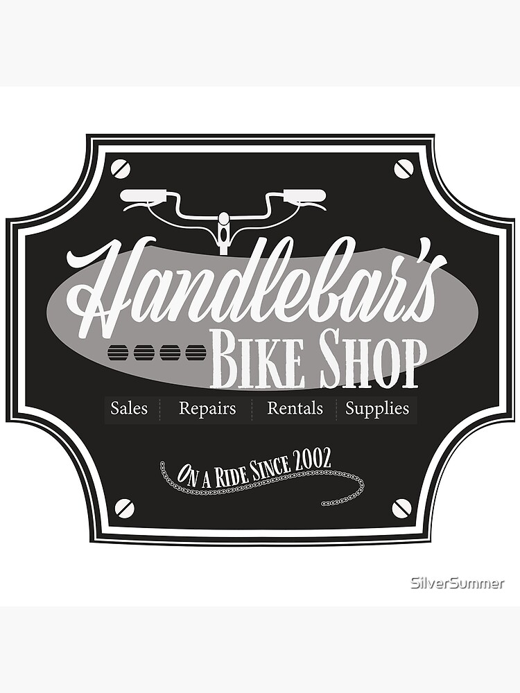 "Handlebars Bike Shop Logo Art" Poster for Sale by SilverSummer Redbubble