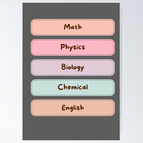 Item preview, School Subjects designed and sold by ChoppDesign.