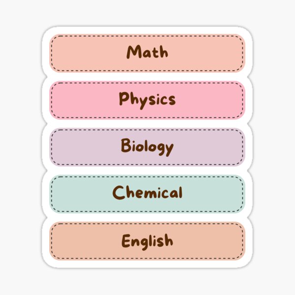 Item preview, School Subjects designed and sold by ChoppDesign.