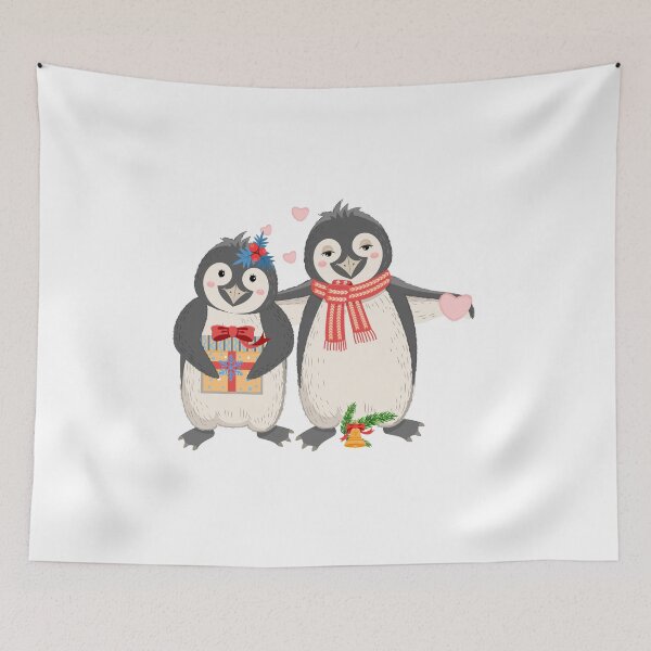 Item preview, Cute Christmas Penguin Couple designed and sold by silviaol.