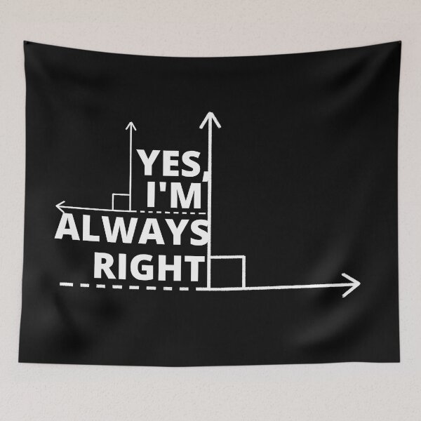 Item preview, Yes I'm always right designed and sold by BuraxisQuotes.